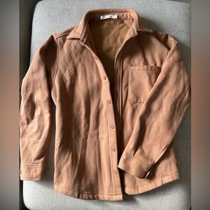 The perfect orange/brown oversized shacket